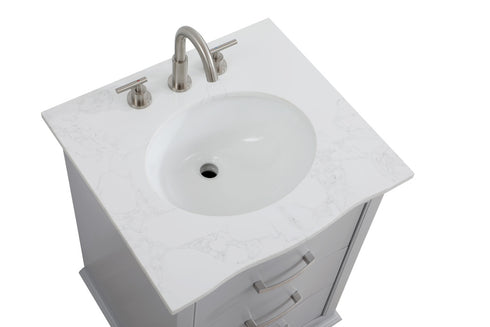 Elegant Lighting Knox Vanity Cabinet 24 Inch W x 22 Inch D x 34 Inch H grey Model: VF10224GR