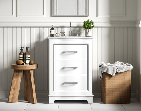Elegant Lighting Knox Vanity Cabinet 24 Inch W x 22 Inch D x 34 Inch H white Model: VF10224WH