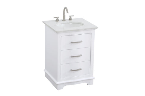 Elegant Lighting Knox Vanity Cabinet 24 Inch W x 22 Inch D x 34 Inch H white Model: VF10224WH