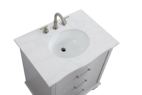 Elegant Lighting Knox Vanity Cabinet 30 Inch W x 22 Inch D x 34 Inch H grey Model: VF10230GR
