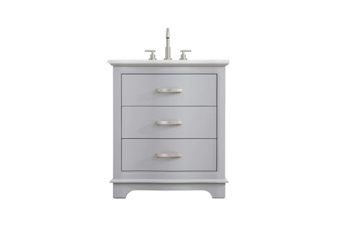 Elegant Lighting Knox Vanity Cabinet 30 Inch W x 22 Inch D x 34 Inch H grey Model: VF10230GR