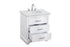 Elegant Lighting Knox Vanity Cabinet 30 Inch W x 22 Inch D x 34 Inch H white Model: VF10230WH