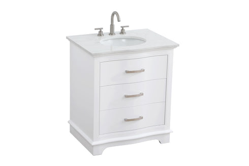 Elegant Lighting Knox Vanity Cabinet 30 Inch W x 22 Inch D x 34 Inch H white Model: VF10230WH