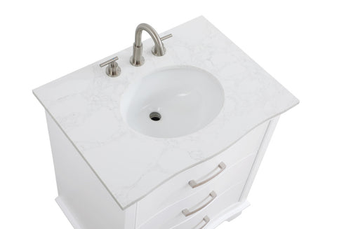 Elegant Lighting Knox Vanity Cabinet 30 Inch W x 22 Inch D x 34 Inch H white Model: VF10230WH