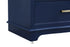 Elegant Lighting Knox Vanity Cabinet 36 Inch W x 22 Inch D x 34 Inch H blue Model: VF10236BL