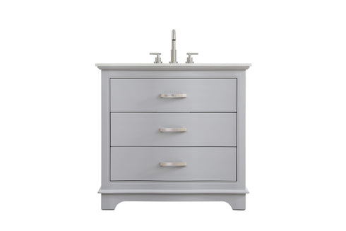 Elegant Lighting Knox Vanity Cabinet 36 Inch W x 22 Inch D x 34 Inch H grey Model: VF10236GR