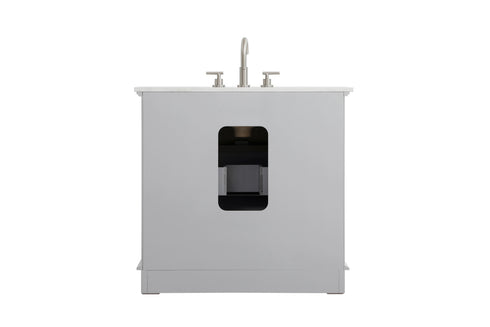 Elegant Lighting Knox Vanity Cabinet 36 Inch W x 22 Inch D x 34 Inch H grey Model: VF10236GR