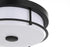 Elegant Lighting Kolson 1 Light Flush Mount D12 Inch H4 Inch LED 18 Watt 3CCT in Black Model: LD304F12BK