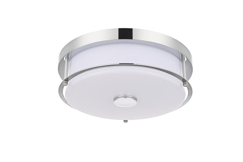 Elegant Lighting Kolson 1 Light Flush Mount D12 Inch H4 Inch LED 18 Watt 3CCT in Chrome Model: LD304F12C