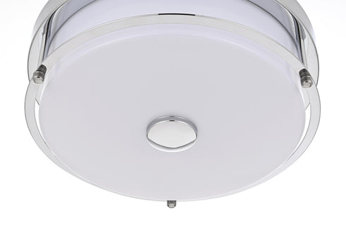 Elegant Lighting Kolson 1 Light Flush Mount D12 Inch H4 Inch LED 18 Watt 3CCT in Chrome Model: LD304F12C