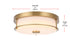 Elegant Lighting Kolson 1 Light Flush Mount D12 Inch H4 Inch LED 18 Watt 3CCT in Satin Gold Model: LD304F12SG
