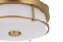 Elegant Lighting Kolson 1 Light Flush Mount D12 Inch H4 Inch LED 18 Watt 3CCT in Satin Gold Model: LD304F12SG