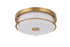 Elegant Lighting Kolson 1 Light Flush Mount D12 Inch H4 Inch LED 18 Watt 3CCT in Satin Gold Model: LD304F12SG