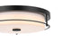 Elegant Lighting Kolson 1 Light Flush Mount D16 Inch H4 Inch LED 24 Watt 3CCT in Black Model: LD304F16BK
