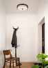 Elegant Lighting Kolson 1 Light Flush Mount D16 Inch H4 Inch LED 24 Watt 3CCT in Black Model: LD304F16BK