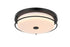 Elegant Lighting Kolson 1 Light Flush Mount D16 Inch H4 Inch LED 24 Watt 3CCT in Black Model: LD304F16BK