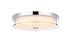 Elegant Lighting Kolson 1 Light Flush Mount D16 Inch H4 Inch LED 24 Watt 3CCT in Chrome Model: LD304F16C