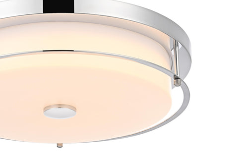 Elegant Lighting Kolson 1 Light Flush Mount D16 Inch H4 Inch LED 24 Watt 3CCT in Chrome Model: LD304F16C