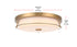 Elegant Lighting Kolson 1 Light Flush Mount D16 Inch H4 Inch LED 24 Watt 3CCT in Satin Gold Model: LD304F16SG