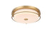 Elegant Lighting Kolson 1 Light Flush Mount D16 Inch H4 Inch LED 24 Watt 3CCT in Satin Gold Model: LD304F16SG