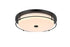 Elegant Lighting Kolson 1 Light Flush Mount D20 Inch H4 Inch LED 24 Watt 3CCT in Black Model: LD304F20BK