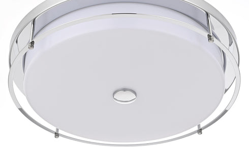 Elegant Lighting Kolson 1 Light Flush Mount D20 Inch H4 Inch LED 24 Watt 3CCT in Chrome Model: LD304F20C