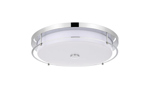 Elegant Lighting Kolson 1 Light Flush Mount D20 Inch H4 Inch LED 24 Watt 3CCT in Chrome Model: LD304F20C