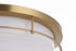 Elegant Lighting Kolson 1 Light Flush Mount D20 Inch H4 Inch LED 24 Watt 3CCT in Satin Gold Model: LD304F20SG