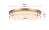 Elegant Lighting Kolson 1 Light Flush Mount D20 Inch H4 Inch LED 24 Watt 3CCT in Satin Gold Model: LD304F20SG