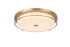 Elegant Lighting Kolson 1 Light Flush Mount D20 Inch H4 Inch LED 24 Watt 3CCT in Satin Gold Model: LD304F20SG