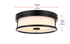 Elegant Lighting Kolson Flush Mount D12 Inch H4 Inch LED 18 Watt 3CCT in Black Model: LD305F12BK
