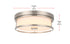 Elegant Lighting Kolson Flush Mount D12 Inch H4 Inch LED 18 Watt 3CCT in Polished Nickel Model: LD305F12PN