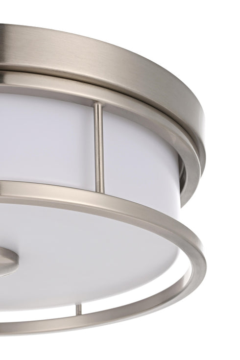 Elegant Lighting Kolson Flush Mount D12 Inch H4 Inch LED 18 Watt 3CCT in Polished Nickel Model: LD305F12PN