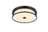Elegant Lighting Kolson Flush Mount D16 Inch H4 Inch LED 24 Watt 3CCT in Black Model: LD305F16BK
