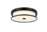 Elegant Lighting Kolson Flush Mount D16 Inch H4 Inch LED 24 Watt 3CCT in Black Model: LD305F16BK