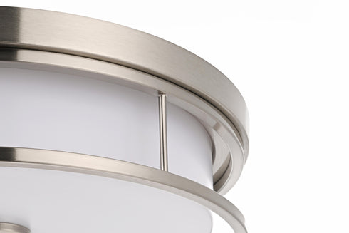 Elegant Lighting Kolson Flush Mount D16 Inch H4 Inch LED 24 Watt 3CCT in Polished Nickel Model: LD305F16PN