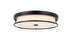 Elegant Lighting Kolson Flush Mount D20 Inch H4 Inch LED 30 Watt 3CCT in Black Model: LD305F20BK