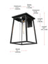 Elegant Lighting Lambert 1 Light Wall sconce W11 Inch E11.5 Inch H18 Inch L1 in Black (1Box) Model: OD346W18BK