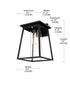 Elegant Lighting Lambert 1 Light Wall sconce W8.5 Inch E9.5 Inch H14 Inch L1 in Black Model: OD346W14BK