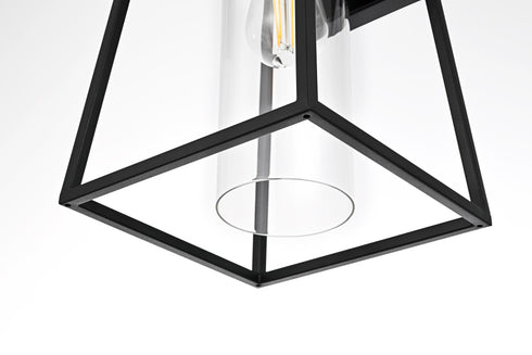 Elegant Lighting Lambert 1 Light Wall sconce W8.5 Inch E9.5 Inch H14 Inch L1 in Black Model: OD346W14BK