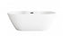 Elegant Lighting Landon 67 inch Bathtub in Glossy White with Brushed Gold Trim Model: BT30567GW-BGD