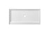 Elegant Lighting Laredo 48x32 Inch Single Threshold Shower Tray Center Drain in Glossy White Model: STY01-C4832
