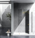 Elegant Lighting Laredo Fixed Frameless Shower Door 35x78 in Brushed Gold Model: SD155-3578BGD