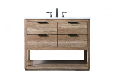 Elegant Lighting Larkin 42 Inch Single Bathroom Vanity in Natural Oak Model: VF19242NT