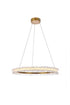 Elegant Lighting Laurel LED 26 inch in Chrome pendant Model: 3506D26C