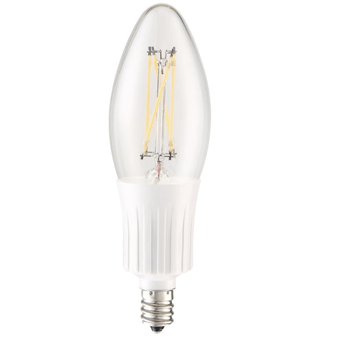 Elegant Lighting LED C35 120V 4 Watt 4100K 420 Lumen 360°E12 DIM CHROME Model: E12B-4-D-41-C