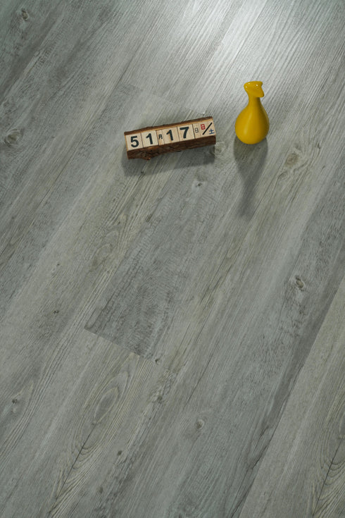 Elegant Lighting Legacy Luxury Vinyl Flooring 7 x 48 x 5.5mm 12 mil in Ash Grey in Ash Gray Finish Model: LVFGRY03-7-5.5-V2
