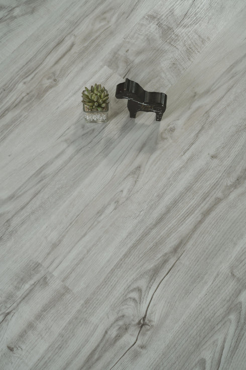Elegant Lighting Legacy Luxury Vinyl Flooring 7 x 48 x 5.5mm 12 mil in Weathered Grey in Weathered Gray Finish Model: LVFGRY02-7-5.5-V2