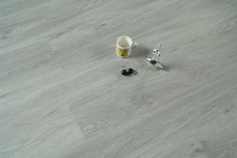 Elegant Lighting Legacy Luxury Vinyl Flooring 7 x 48 x 7mm 20 mil in Pearl Grey in Pearl Gray Finish Model: LVFGRY04-7-7-V2