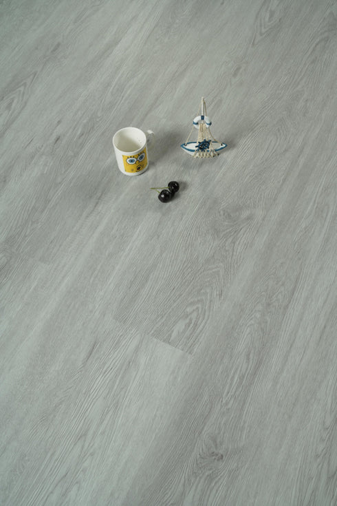 Elegant Lighting Legacy Luxury Vinyl Flooring 7 x 48 x 7mm 20 mil in Pearl Grey in Pearl Gray Finish Model: LVFGRY04-7-7-V2